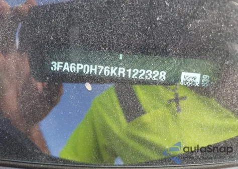 2019 Ford Fusion Se из США, поврежденный, VIN 3FA6P0H76KR122328